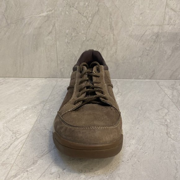 CLARKS Mens Shoes Size US 10 UK 9 EU 43 Brown Leather & Suede Sneakers Ortholite - Picture 5 of 16